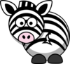 Zebra - Looking Back Clip Art