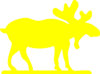 Yellow  Moose Clip Art
