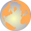 Orange And Blue Globe 2 Clip Art