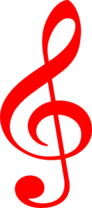 Treble Red Clip Art