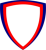 Shield, Wht W Red Border Clip Art