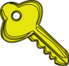 Yellow Key Clip Art