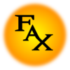 Orange Fax Icon Clip Art