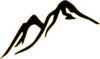 Black&gold Mountain Outline Clip Art