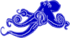 Blue Octopus Clip Art