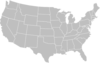 Blank Gray Usa Map White Lines Clip Art