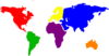 Solid Color Continents Clip Art