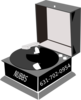 Nubbs Phonograph B&w Clip Art