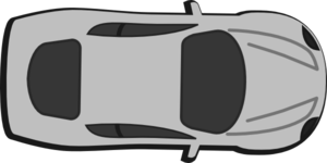 Red Car - Top View - 0d Clip Art