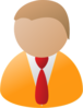 Teamstijl Person Icon Orange Clip Art