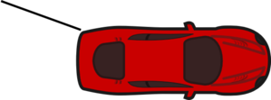 Red Car - Top View Clip Art