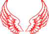 Red Angle Wing Clip Art