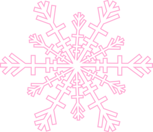 Snowflake Soft Pink Clip Art