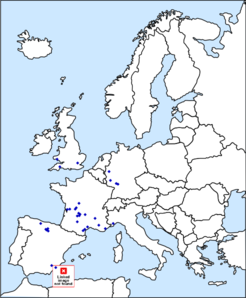 Western European Fossil Hominin Sites Clip Art