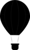 Black Hot Air Balloon Clip Art