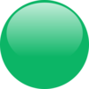 Glossy Green Circle Button Clip Art