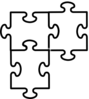 Puzzle Pieces Connected Clip Art