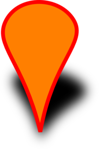 Orange Map Marker Clip Art
