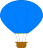 Blue Hot Air Balloon Clip Art