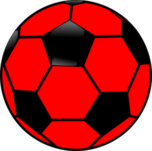 Red And Black Soccer Ball Clip Art