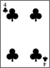 4 Of Clubs Clip Art