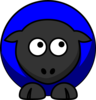 Blue Sheep Up Clip Art