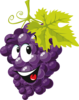 Cartoon Grapes Icons Clip Art