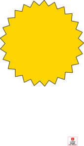 Starburst Outline Yellow Clip Art