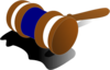 Justice Gavel Color Blue Clip Art