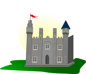 Castle With Flag Clip Art