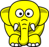 Yellow Elephant Clip Art