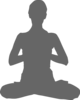 Meditation Women Grey Clip Art