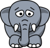 Sad Elephant Clip Art