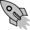 Gray Rocket Clip Art