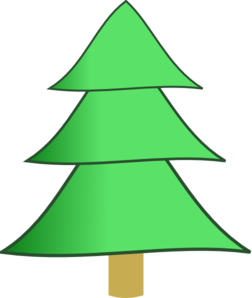 3 Layer Fir Tree Clip Art