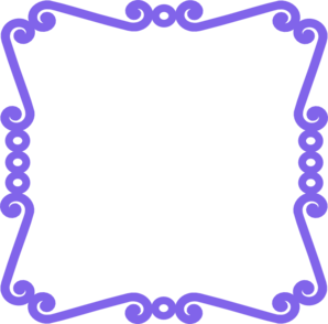 Scrolly Frame Purple Clip Art