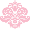 Pink Damask Shape Clip Art