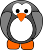 Gray Penguin Clip Art