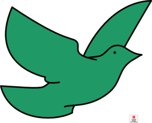 Bluegreen Dove Clip Art