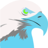 Light Blue Eagle2 Clip Art