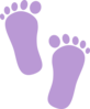 Lavender Foot Prints Clip Art