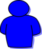 Person Shape Blue Clip Art