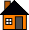 Orange House Clip Art