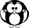 Black And White Owl Clip Art