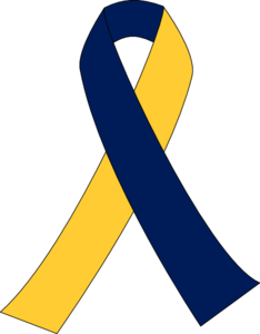 Maize And Blue Ribbon Clip Art