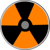 Orange Atomic Warning Clip Art