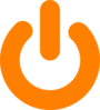 Orange Power Button Clip Art