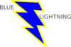 Blue And Gold Lightning Bolt Clip Art