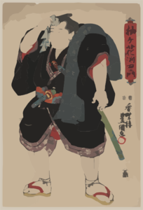 The Sumo Wrestler Somagahama Fuchiemon. Clip Art