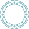 Blue Ornamental Circle Clip Art